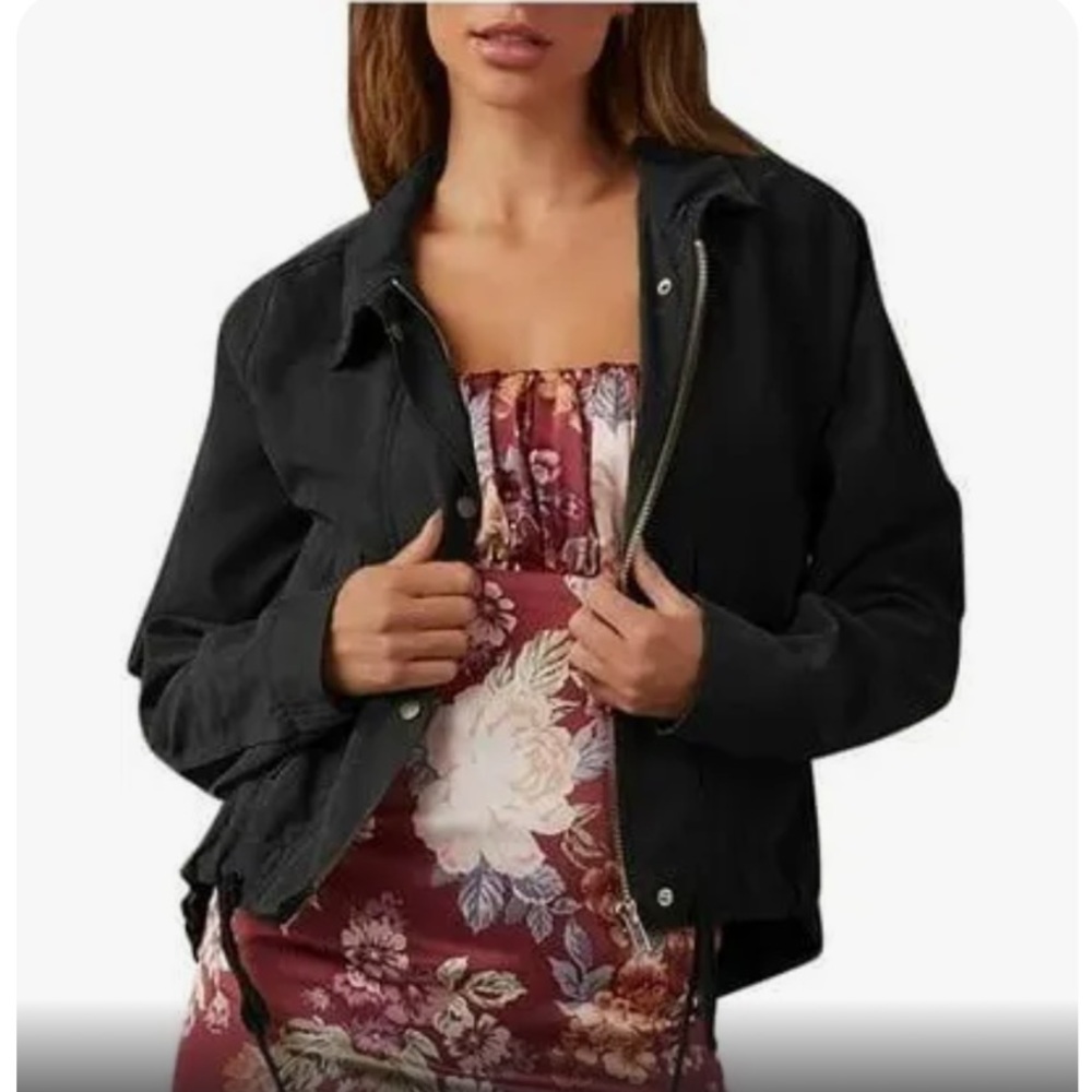 Cotton Button Zip Up Jacket Coat - image 2